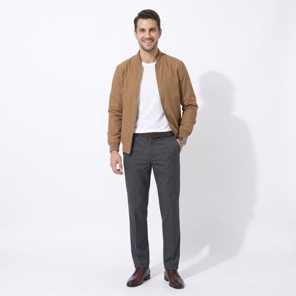 Men's Bomber Jacket, Lightweight Casual Windbreaker Coat, Full Zip Softshell Outerwear for Spring Fall, Stylish Flight Jackets