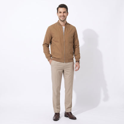 Men's Bomber Jacket, Lightweight Casual Windbreaker Coat, Full Zip Softshell Outerwear for Spring Fall, Stylish Flight Jackets