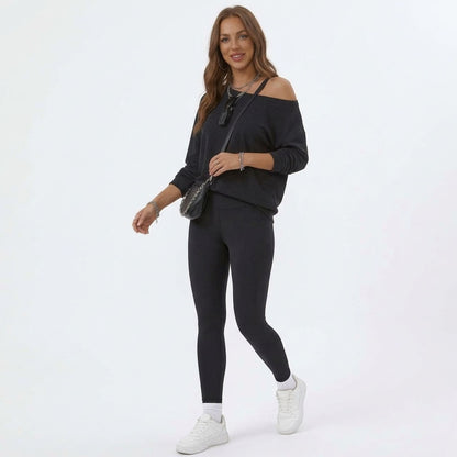 Women's Off The Shoulder Oversized Tops, Long Sleeve Asymmetrical T-Shirts, Casual One Shoulder Fall Going Out Fashion Clothes