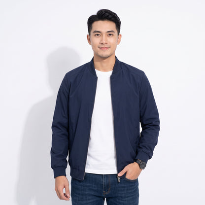 Men's Bomber Jacket, Lightweight Casual Windbreaker Coat, Full Zip Softshell Outerwear for Spring Fall, Stylish Flight Jackets