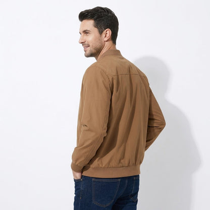 Men's Bomber Jacket, Lightweight Casual Windbreaker Coat, Full Zip Softshell Outerwear for Spring Fall, Stylish Flight Jackets